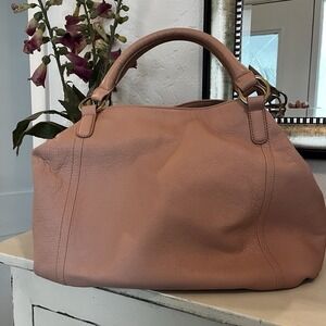 GILI Got It Love It Large LEATHER Soft Pink Satchel Crossbody Hobo Bag‎ PURSE